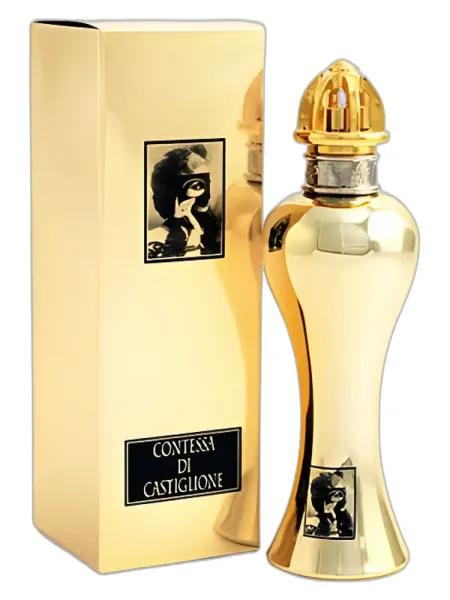 Frasco del perfume Acqua di Genova Contessa di Castiglione Lady Gold