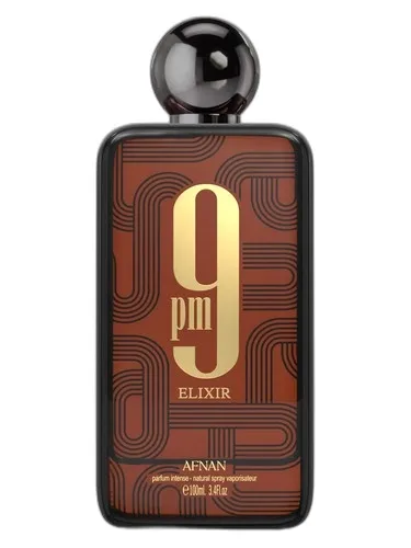 Frasco del perfume Afnan 9PM Elixir