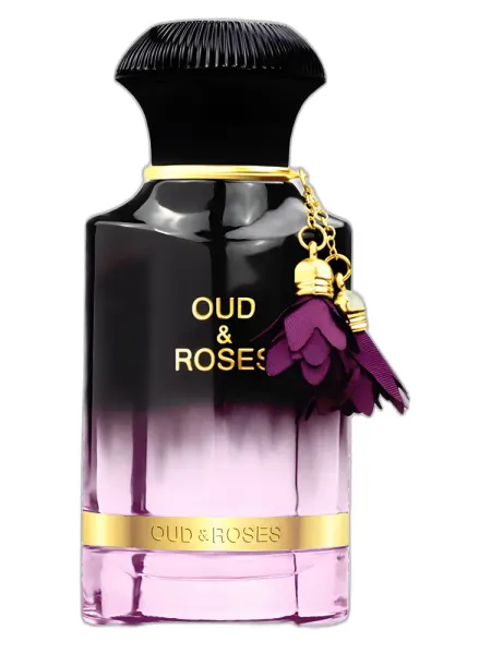 Frasco del perfume Ahmed Al Maghribi Oud & Roses unisex Eau de Parfum
