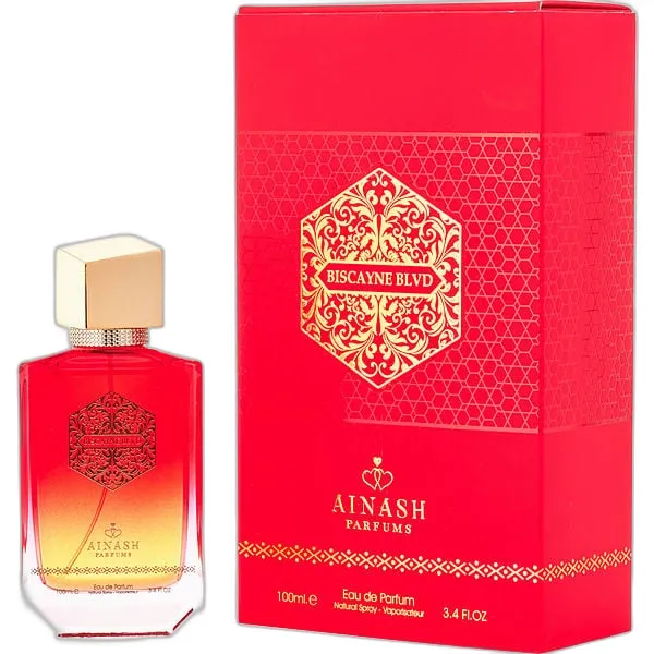 Frasco del perfume Ainash Biscayne Blvd Eau de Parfum