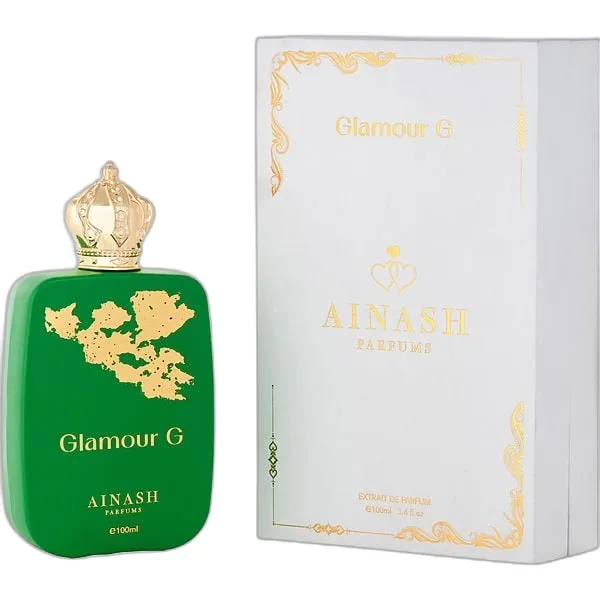 Frasco del perfume Ainash Glamour G Extrait