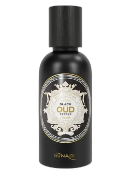 Frasco del perfume Al Hunaidi Black Oud Pepper unisex Eau de Parfum