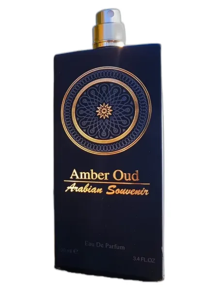 Frasco del perfume Al Musbah Amber Oud unisex Eau de Parfum