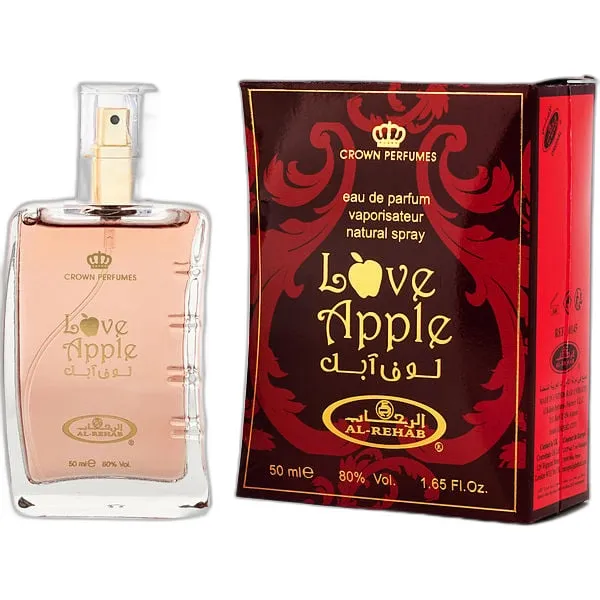 Frasco del perfume Al Rehab Love Apple Eau de Parfum