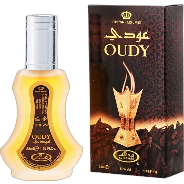 Frasco del perfume Al Rehab Oudy Eau de Parfum