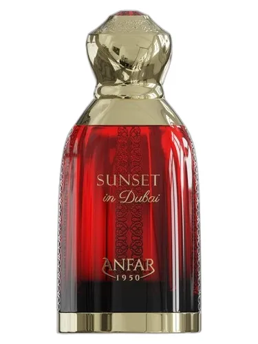 Frasco del perfume Anfar 1950 Sunset in Dubai