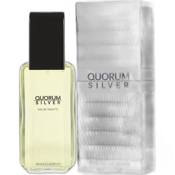 Frasco del perfume Antonio Puig Quorum Silver Eau de Toilette