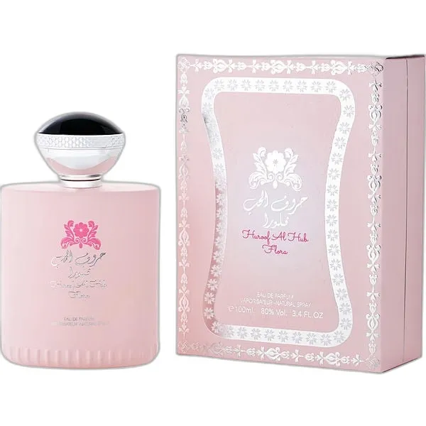 Frasco del perfume Ard Al Zaafaran Huroof Al Hub Flora Eau de Parfum