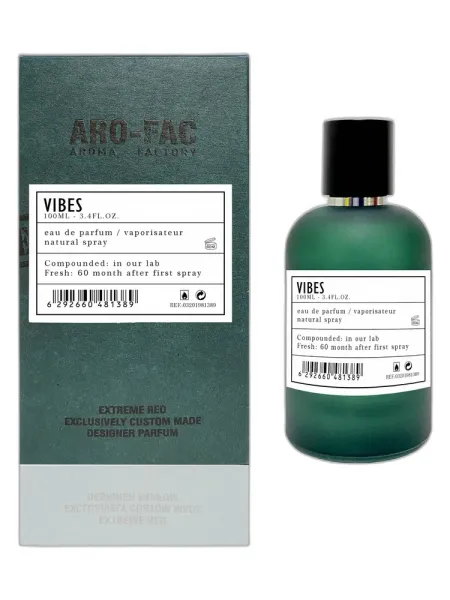 Frasco del perfume ARO-FAC Aroma Factory AroFac VIBES DHAMMA PERFUMES unisex