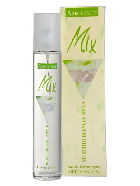 Frasco del perfume Arrogance Mix Muschio Blanco, Mela