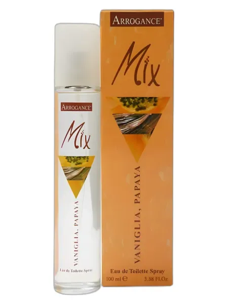 Frasco del perfume Arrogance Mix Vaniglia, Papaya Eau de Toilette