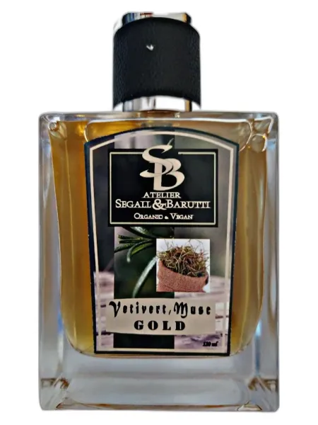 Frasco del perfume Atelier Segall & Barutti Vetiver Musc Gold