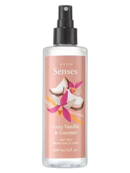 Frasco del perfume Avon Senses Cozy Vanilla & Coconut