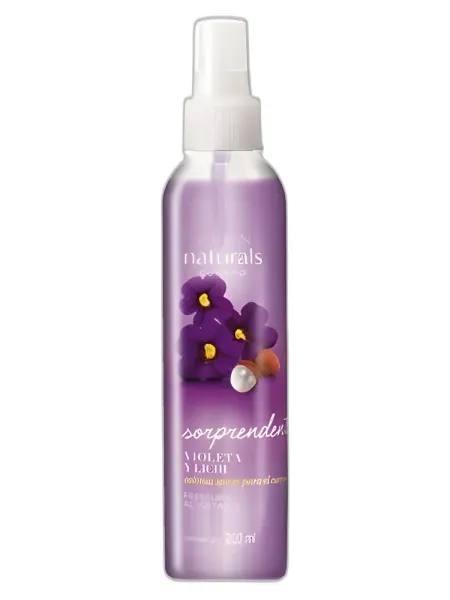 Frasco del perfume Avon Violet & Lychee