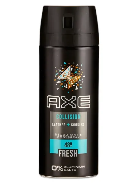 Frasco del perfume AXE Collision Leather & Cookies