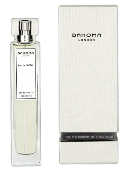 Frasco del perfume Bahoma London Eau de Cristal Eau de Toilette