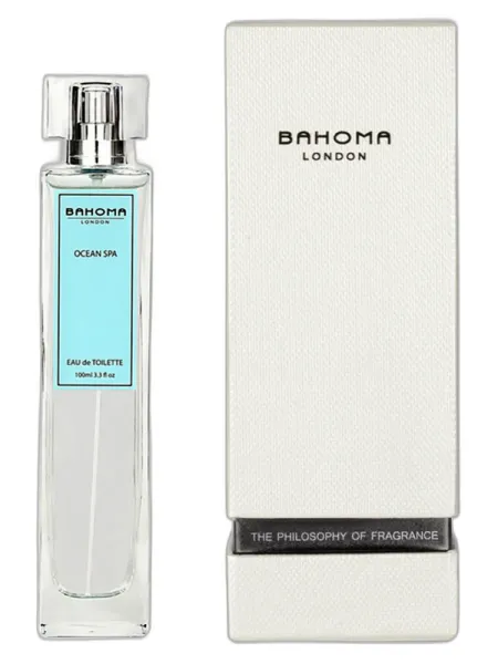 Frasco del perfume Bahoma London Ocean Spa