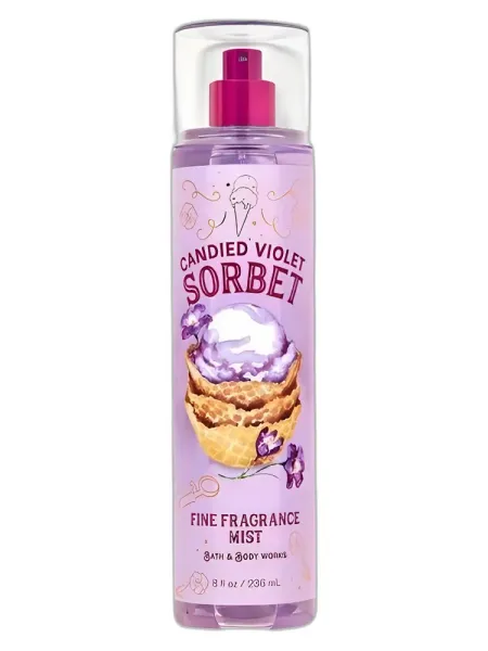 Frasco del perfume Bath & Body Works Candied Violet Sorbet