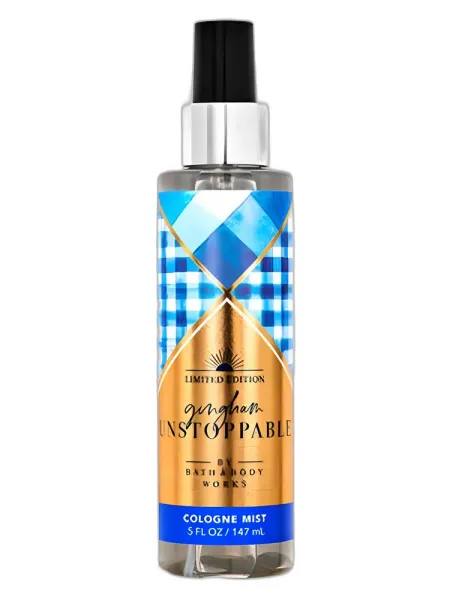 Frasco del perfume Bath & Body Works Gingham Unstoppable unisex Eau de Cologne