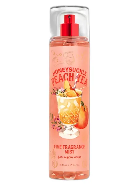 Frasco del perfume Bath & Body Works Honeysuckle Peach Tea