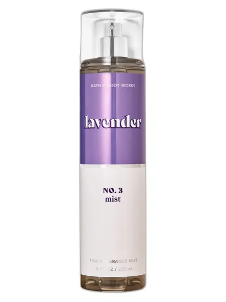 Frasco del perfume Bath & Body Works No.3 Lavender