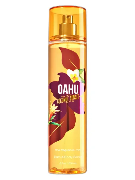 Frasco del perfume Bath & Body Works Oahu Coconut Sunset