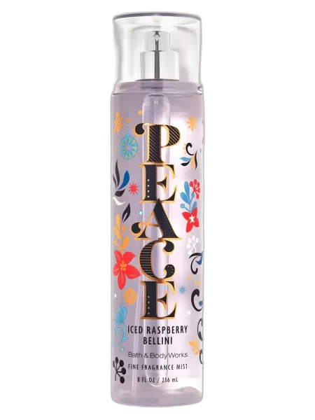 Frasco del perfume Bath & Body Works Peace Iced Raspberry Bellini