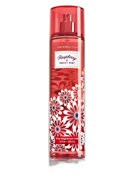 Frasco del perfume Bath & Body Works Raspberry & Sweet Mint