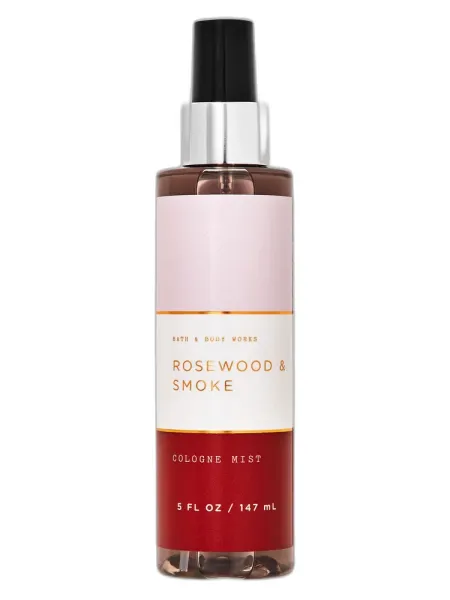 Frasco del perfume Bath & Body Works Rosewood & Smoke