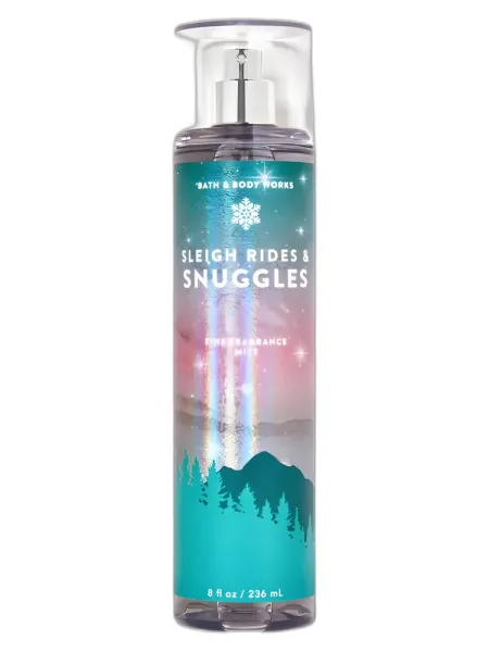 Frasco del perfume Bath & Body Works Sleigh Rides & Snuggles