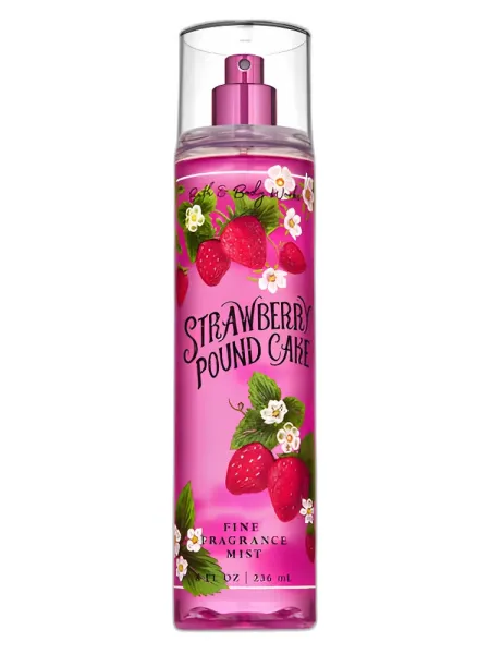 Frasco del perfume Bath & Body Works Strawberry Pound Cake