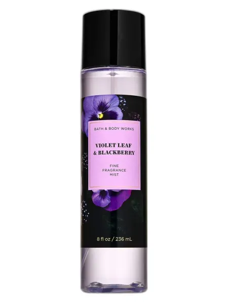 Frasco del perfume Bath & Body Works Violet Leaf & Blackberry