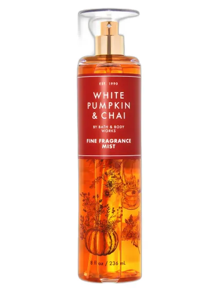 Frasco del perfume Bath & Body Works White Pumpkin & Chai