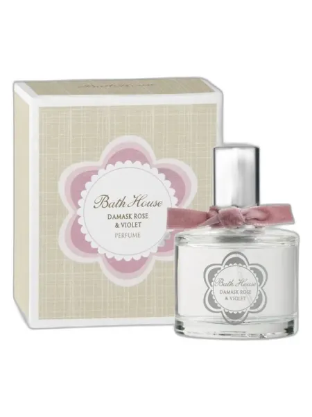 Frasco del perfume Bath House Damask Rose & Violet