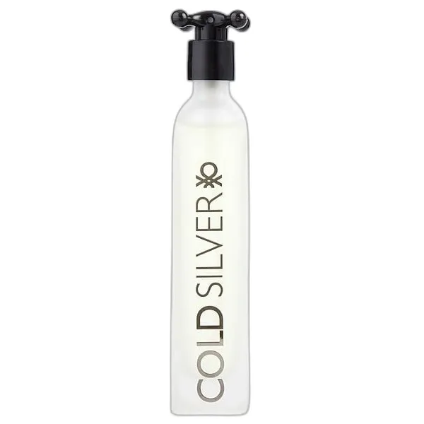Frasco del perfume Benetton Cold Silver Eau de Toilette