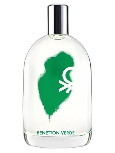 Frasco del perfume Benetton Verde Man Eau de Cologne