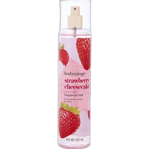 Frasco del perfume Bodycology Strawberry Cheesecake