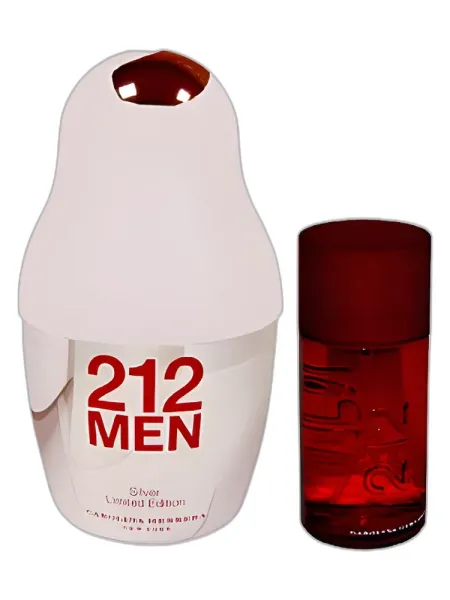 Frasco del perfume Carolina Herrera 212 Men Silver Eau de Cologne