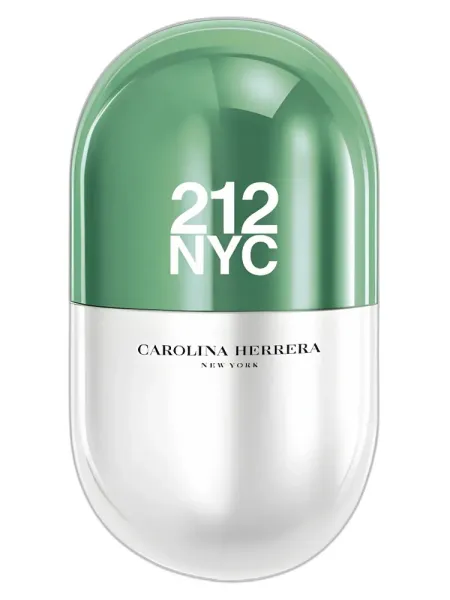 Frasco del perfume Carolina Herrera 212 NYC Pills