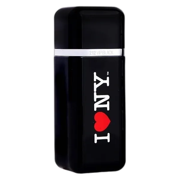 Frasco del perfume Carolina Herrera 212 Vip Black I Love Ny Eau de Parfum