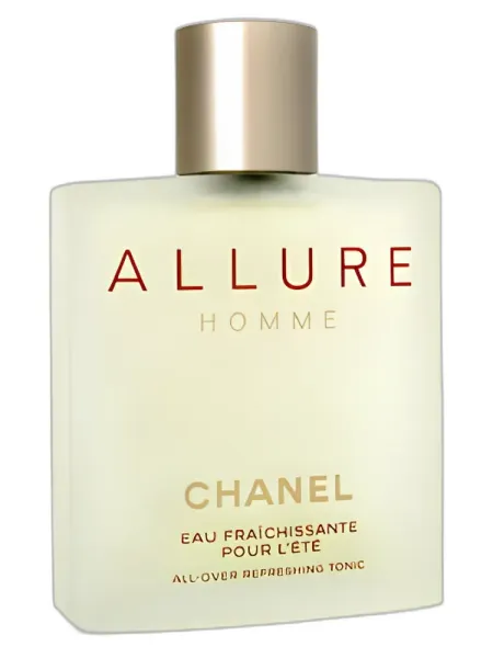 Frasco del perfume Chanel Allure Homme Eau Fraichissante Pour l'Ete