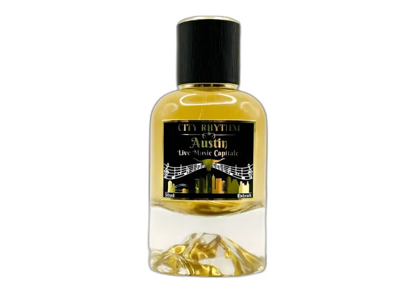 Frasco del perfume City Rhythm Austin