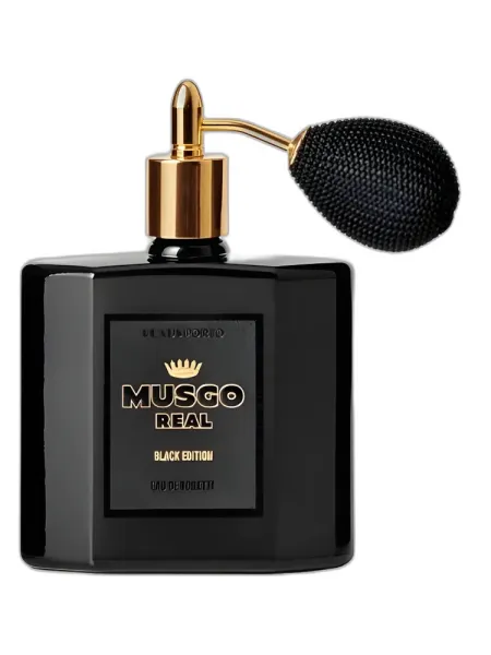 Frasco del perfume Claus Porto Musgo Real Black Edition Eau de Toilette