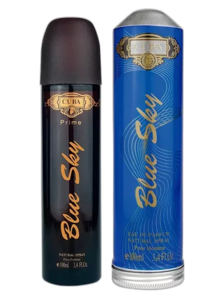 Frasco del perfume Cuba Paris Cuba Blue Sky