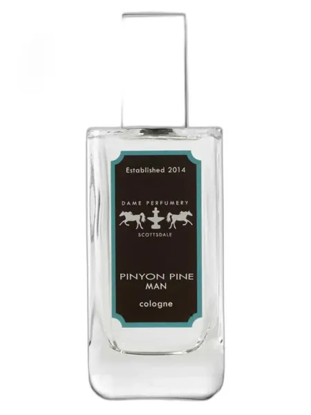 Frasco del perfume Dame Perfumery Pinyon Pine Man Eau de Cologne