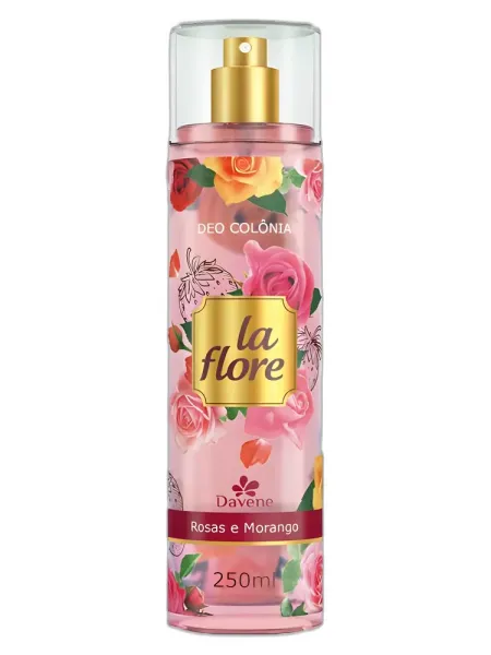 Frasco del perfume Davene La Flore Rosas e Morango