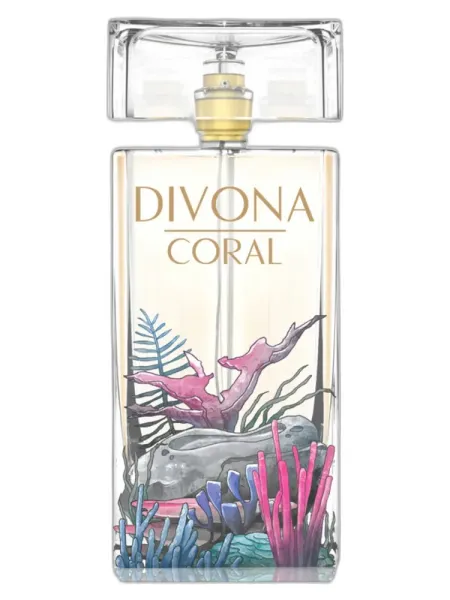 Frasco del perfume Divona Coral