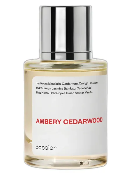 Frasco del perfume Dossier Ambery Cedarwood unisex