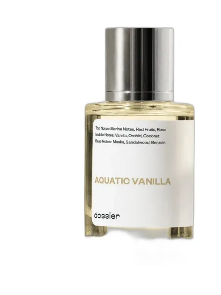 Frasco del perfume Dossier Aquatic Vanilla unisex Eau de Parfum