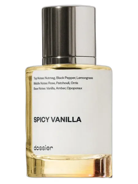 Frasco del perfume Dossier Spicy Vanilla unisex Eau de Parfum